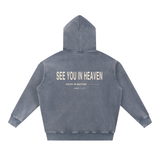 FAITH IN MOTION Snow Wash Fleece Oversize Hoodie