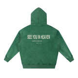 FAITH IN MOTION Snow Wash Fleece Oversize Hoodie