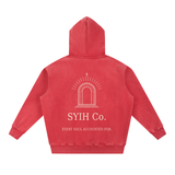 EVERY SOUL Snow Wash Fleece Oversize Hoodie
