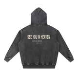 FAITH IN MOTION Snow Wash Fleece Oversize Hoodie