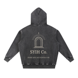 EVERY SOUL Snow Wash Fleece Oversize Hoodie