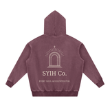 EVERY SOUL Snow Wash Fleece Oversize Hoodie